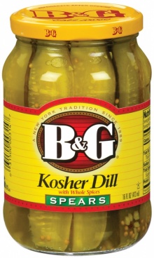 B&G Kosher Dill Spears Pickles with Whole Spices 16 Fl oz (473ml)