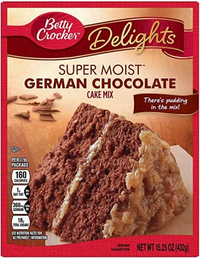 Betty Crocker Super Moist German Chocolate Cake Mix 15.25oz 432g