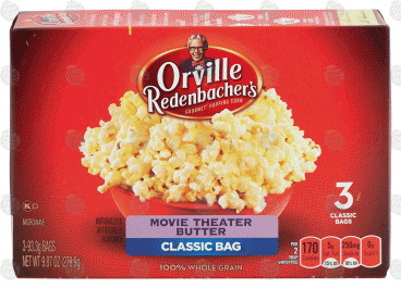 Orville Redenbacher Movie Theater Butter Microwave Popcorn (279g)  CLASSIC BAG