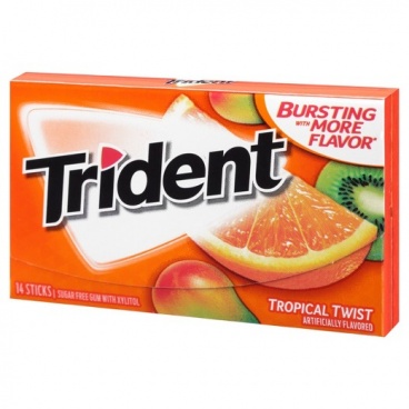 Trident Sugar Free Gum -Tropical Twist 14 STICKS]