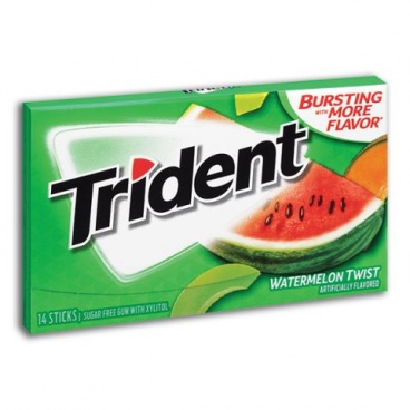 Trident Sugar Free Gum - Watermelon Twist  14 STICKS