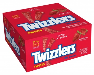 Twizzlers Strawberry Licorice 180 Count Individually Wrapped American Candy 1.62kg