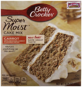 Betty Crocker Super Moist Carrot Cake Mix 15.25oz 432g - 12 Packs CASE BUY