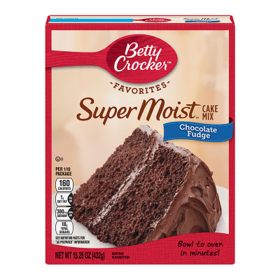 Betty Crocker Super Moist Chocolate Fudge Cake Mix 432g CASE BUY