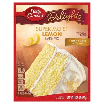 Betty Crocker Super Moist Lemon Cake Mix 15.25oz 432g - 12 Packs CASE BUY