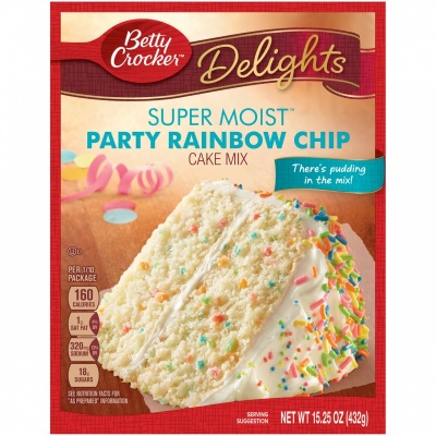 Betty Crocker Super Moist Party Rainbow Chip Cake Mix 15.25oz 432g