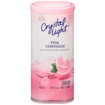 Crystal Light Natural Pink Lemonade Drink Mix  2.9oz 82g makes 12 Quarts