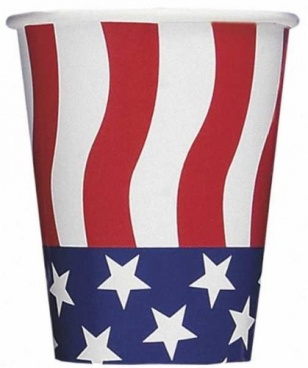 American Flag Cups 8CT. 9oz. 270ml