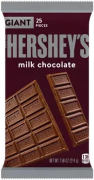 Hersheys Milk Chocolate  Giant Bar 7.oz 198g Hershey's