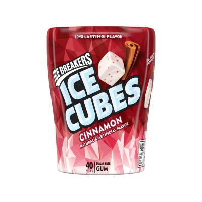 ice breakers ice cubes cinnamon 40 count tub sugar free gum
