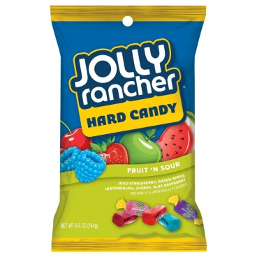 Jolly Rancher Hard Fruit 'n' Sour Peg 12 x (6.5 oz) Bag American Sweets Case Buy