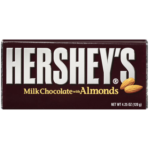 Hersheys Milk Chocolate with Almonds XL 120g (4.25oz) Bar Hershey's