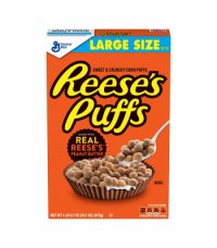 Reeses Puffs Cereal (16.7oz) 473g  Box - Reese's Peanut Butter Cereal