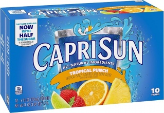 Capri Sun Tropical Punch Ready-to-Drink Juice (10 Pouches) 177ml 6 Fl OZ