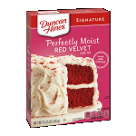 Duncan Hines Signature Red Velvet Delicious Moist Cake Mix  468g - 12 Packs Case Buy