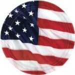 American Flag Plates 8CT. 9in. 22.9cm