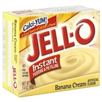 Jell-o Jello Instant Banana Cream Pudding & Pie Filling, 3.4 Oz 96g