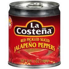 La Costena Red Pickled Sliced Jalapeno Peppers (199g) MEXICAN