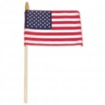 US Stick Flag 8'' x 12'' Standard - Wood Stick with Spear Tip