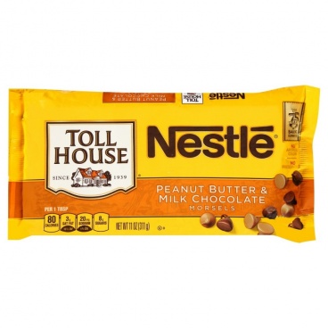 Nestle Toll House Peanut Butter & Milk Chocolate Morsels 11oz 311g
