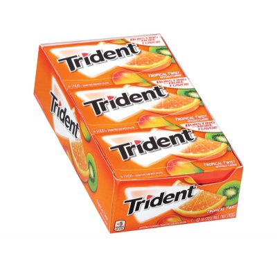 Trident Tropical Twist -sugarfree 14 sticks Casebuy 12 packs