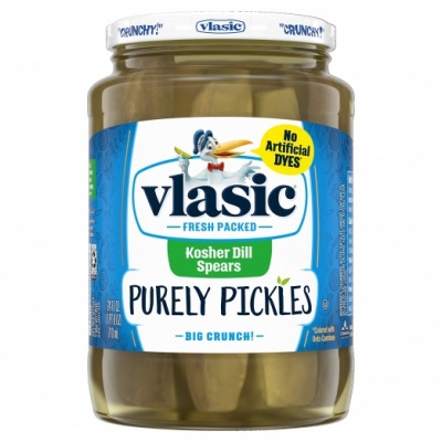 Vlasic Lightly Salted Kosher Dill Pickle Spears, 24 oz