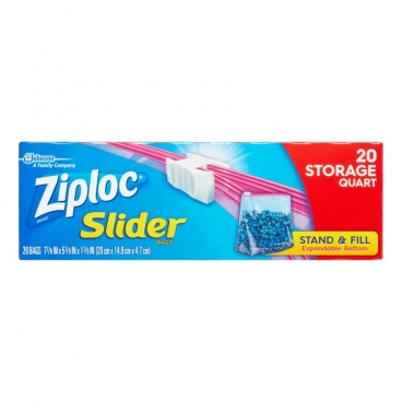 Ziploc Slider Storage Bags Quart - 20 Count